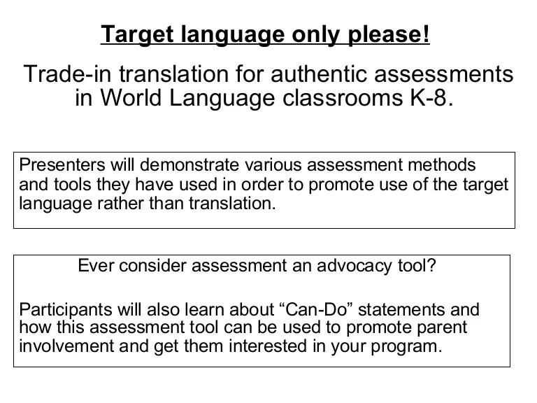 Target language conditional second first