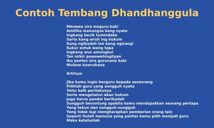 Contoh tembang dhandhanggula tema keluarga