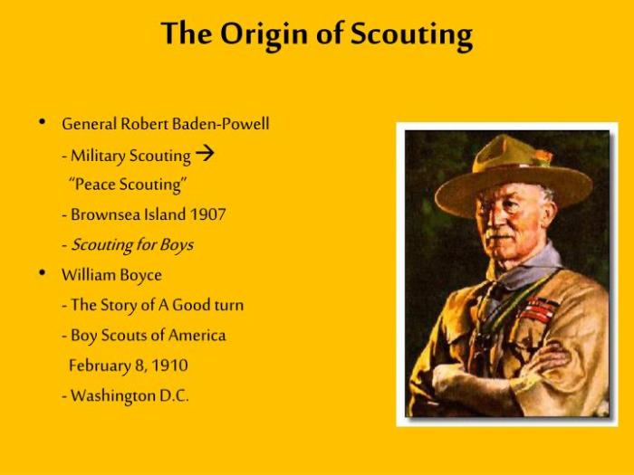 History boy scouts scouting powell baden powerpoint presentation ppt origin robert general