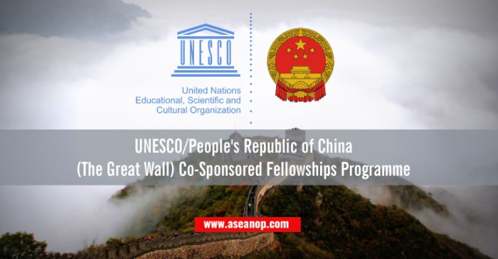 Beasiswa unesco di cina dari great wall fellowship