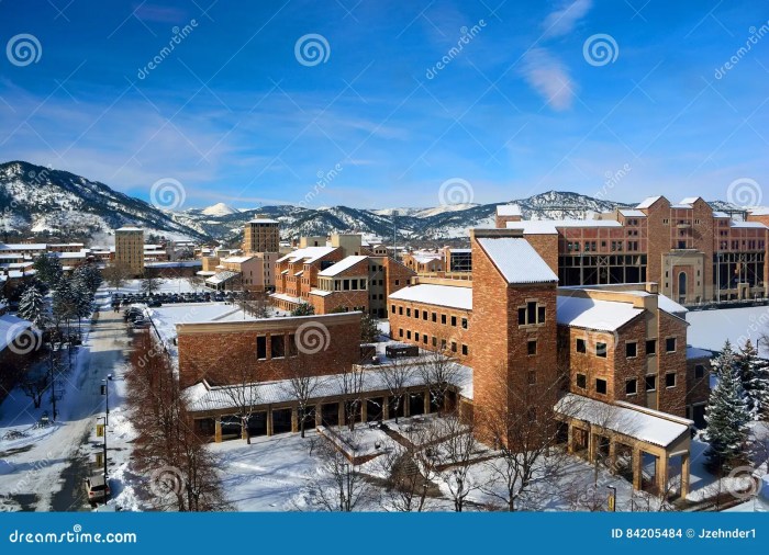 Colorado university boulder campus snowy state winter bike rocky day friendly denver most mountains debt college every student applications medical