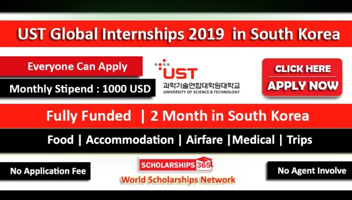 University of science technology ust global research internship non degree 1