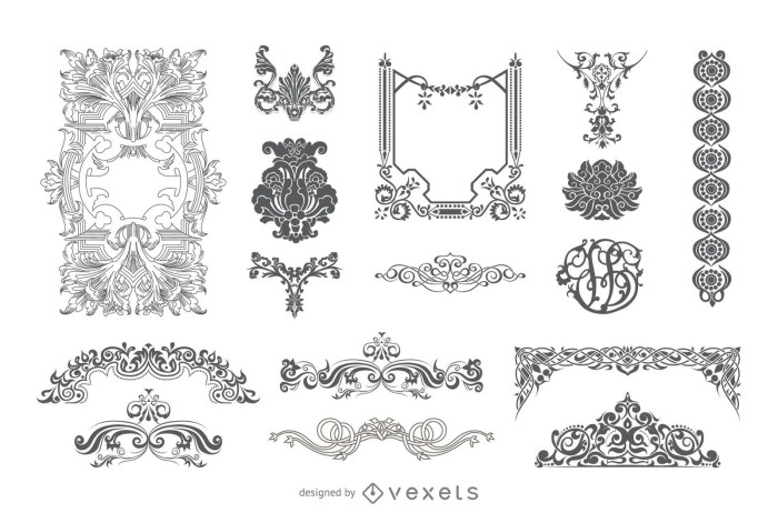 Victorian vector ornaments vectorstock royalty