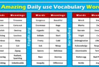 Kumpulan vocab bahasa inggris dan artinya