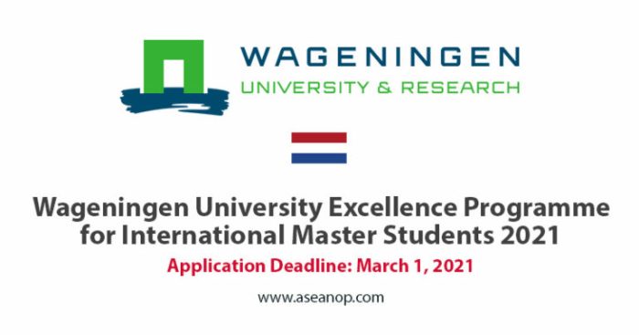 Wageningen university scholarship september s2 1