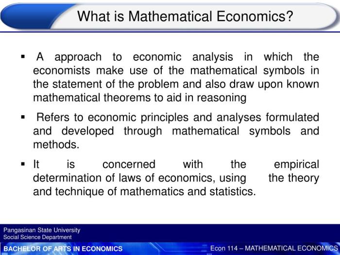 Matematika ekonomi adalah