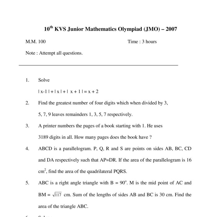 Soal olimpiade matematika smp pdf