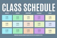 Contoh jadwal tempat kursus