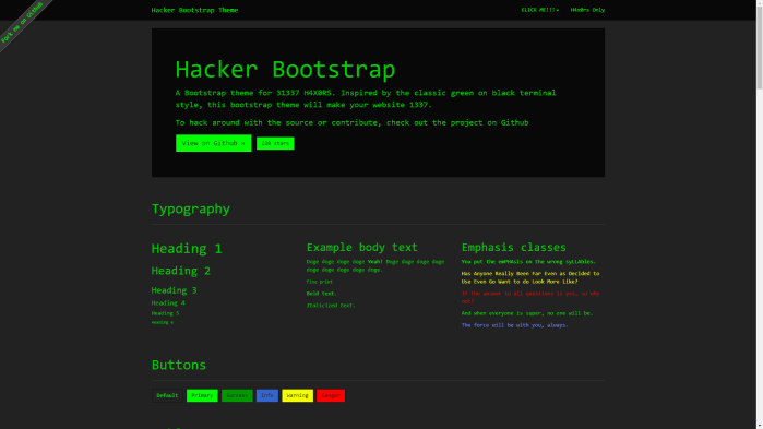 Contoh blog html tema hacker