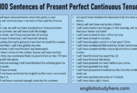 Contoh soal perfect continuous tense