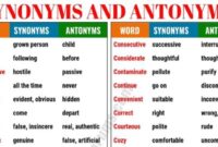 Contoh soal sinonim dan antonim