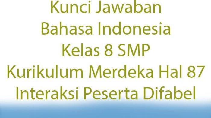 Contoh soal bahasa indonesia kelas 8