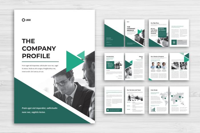 Contoh company profile perusahaan tema hitam