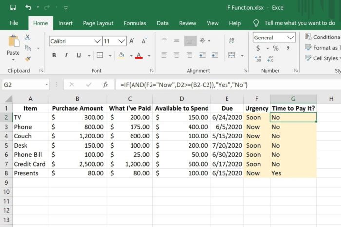 Contoh soal if excel