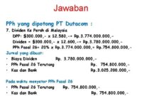 Contoh soal pph pasal 21 dan jawabannya