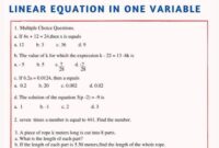 Contoh soal penerapan persamaan linear satu variabel