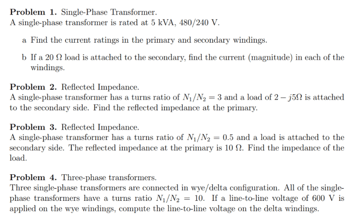 Contoh soal transformator 1 fasa