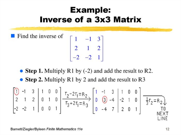 Contoh soal matriks invers 3x3