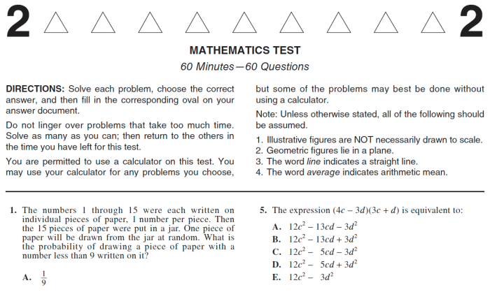 Contoh soal ujian matematika