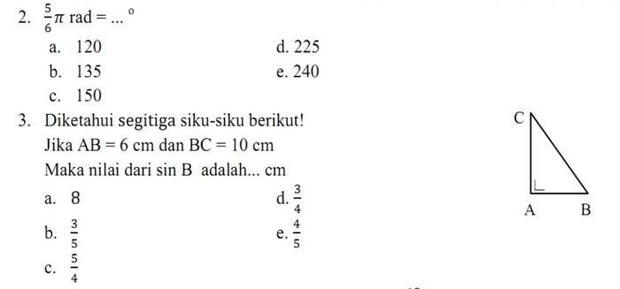 Contoh soal trigonometri kelas 10 dan pembahasannya