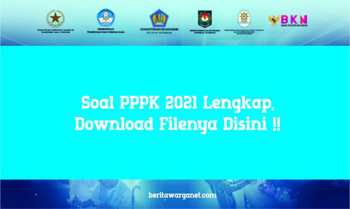 Contoh soal pppk 2021